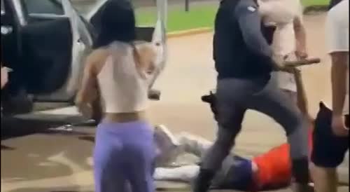 Longer Video Of Guy Attacking A Cop Shot & Killed In Brazil