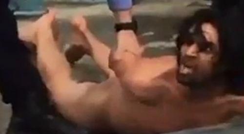 NAKED MAN FREAKS OUT on PCP (nsfw)