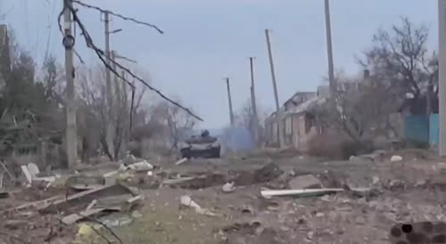Ukrainian tank hit