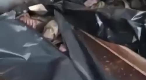Corpses of Ukrainian soldiers in coffins