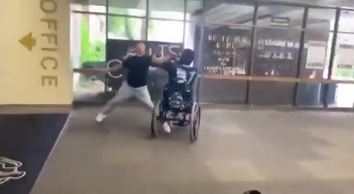 Asshole Fights a Guy in a Wheel Chair