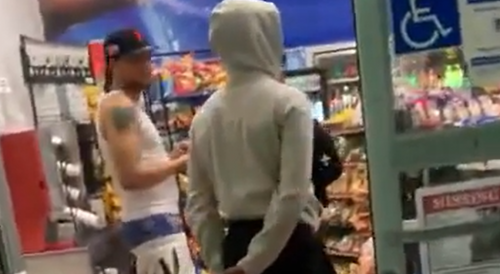 Guys Wont Let Woman in Underwear Leave The Store