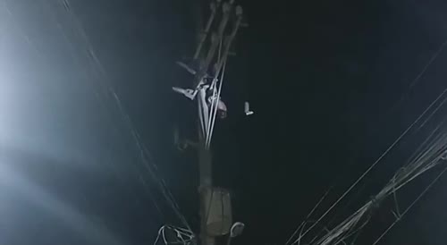 Drunk Man Zapped By Live Wire