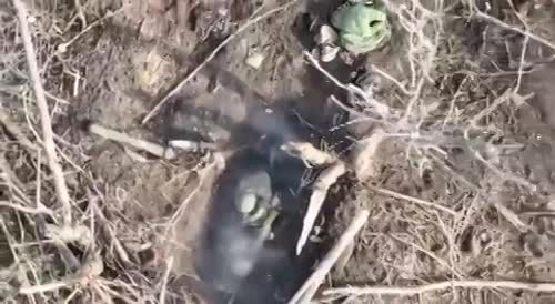 Drone drops a bomb on two soldiers, one loses a hand.