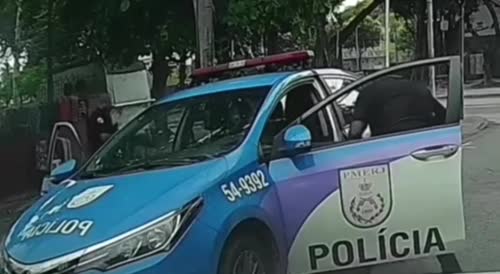 Rio de Janeiro police doing what they do best every day, getting shot