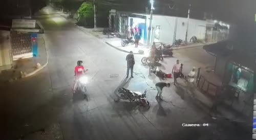 Crash Of 2 Motorcycles In Colombia