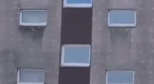 Stupid woman crawls out of her window on an internet dare, regrets it immediately!(repost)