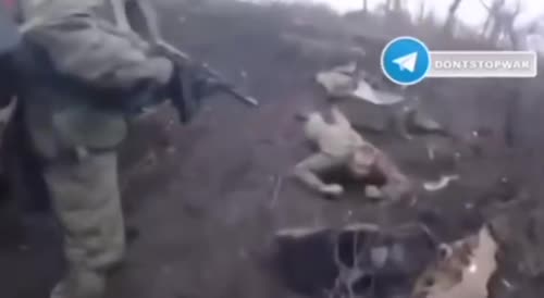 Russian soldier screams and interrogates, frightened Ukrainian prisoners