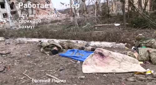 Ukrainian military leave the dead bodies of their soldiers while fleeing from the battlefield