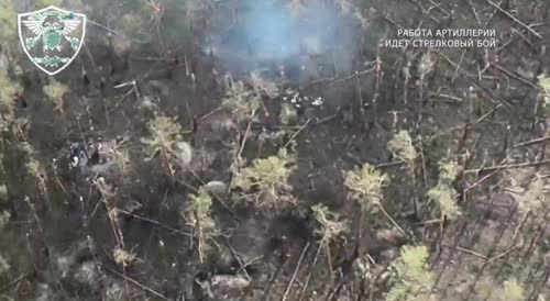 Destruction of the Ukrainian stronghold, with the help of artillery
