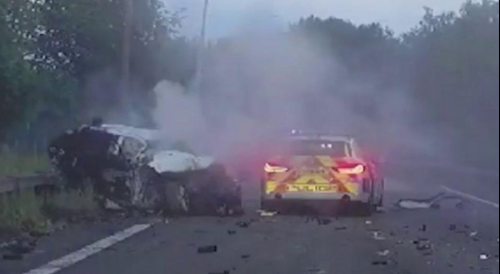 100mph Police Chase Crash Involving UK Teenagers