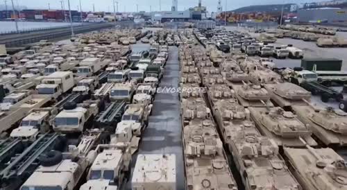 NATO equipment arriving in Europe