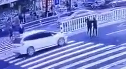 Couple Hit By Car In China