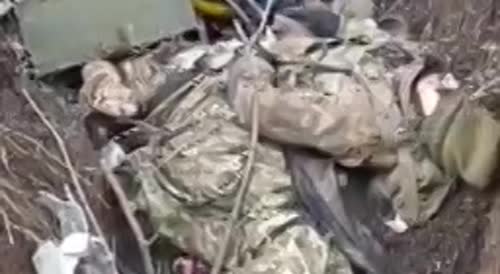 Mountain of dead Ukrainian Servicemen near Bakhmut