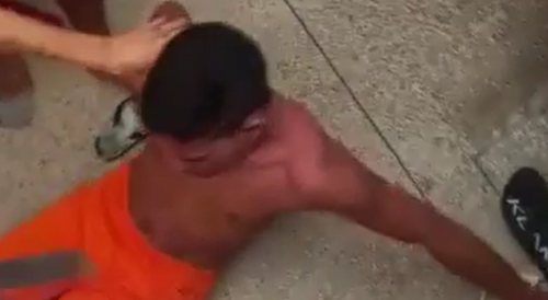 Snitch Spanked with a Prison-Made Machete