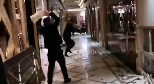 Drunk Men Vandalize Luxury Hotel In China