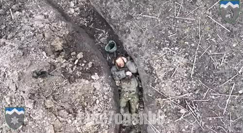 Soldier takes a grenade to the face.