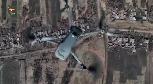 Ukrainian drone defeats Russian drone in dogfight.
