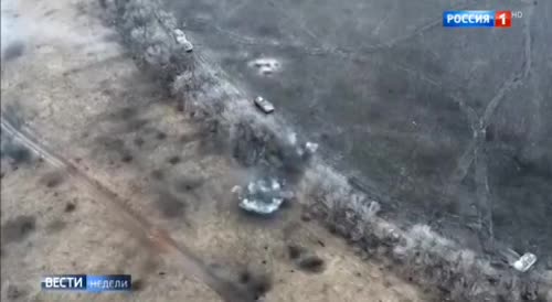Destruction of Ukrainian armored vehicles emerging from the encirclement