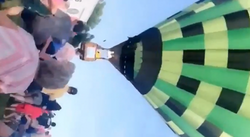 Hot Air Balloon Crashes Into Crowd