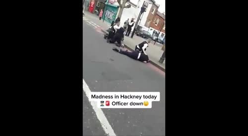 One Of London's Finest Migrants Tries To Slash The Throat Of A Cop, Ended Up Slashing His Face