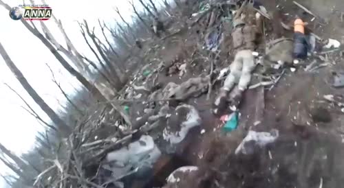 Scattered bodies of the Ukrainian military, in the captured positions