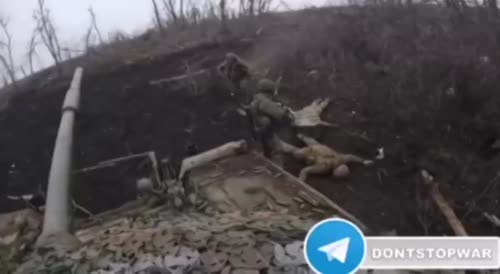 Russian tanker screams and captures Ukrainian militants
