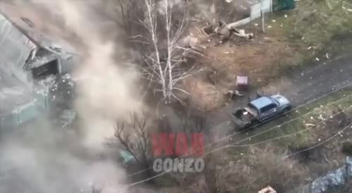 Drone Strike Om Ukrainian Truck