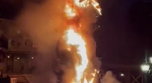 Attraction catches fire during show