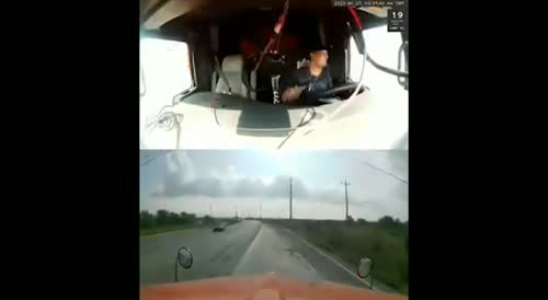 Driver crashes into a trailer
