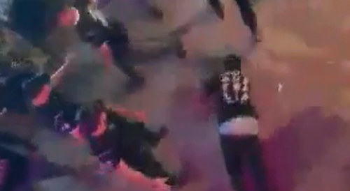 Night Club Guards Kick Visitor In The Head