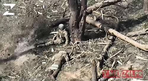 Trapped ukraine soldier being exterminate