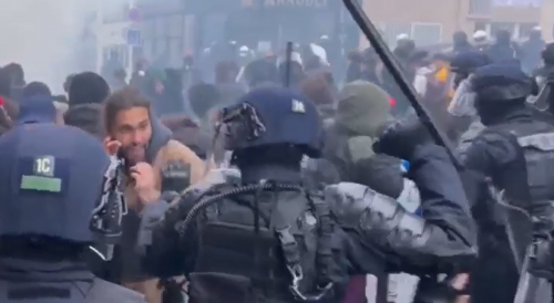 Tear Gas & Batons In Paris
