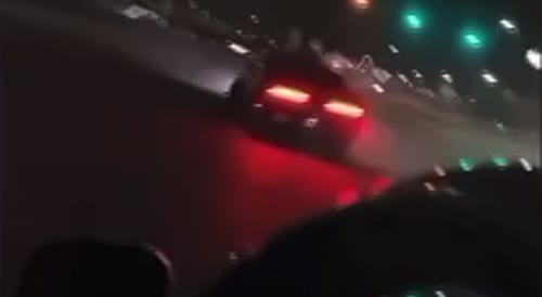 Dodge Challenger Destroyed While Drifting