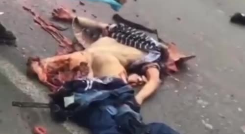 Biker Destroyed By Truck In Colombia