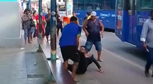 Pickpocked Kicked & Punched At The Bus Station