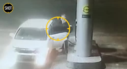 Two idiots decide to play with fire at the gas station