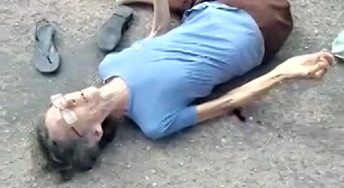 Poor granny gets mangled by truck