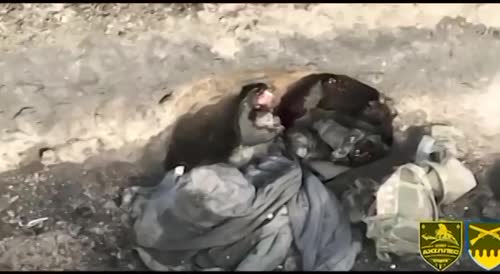 Wounded soldier in agony after  drone bomb drop