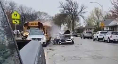 "Kia Boys" Slam Car Into an Active School Bus
