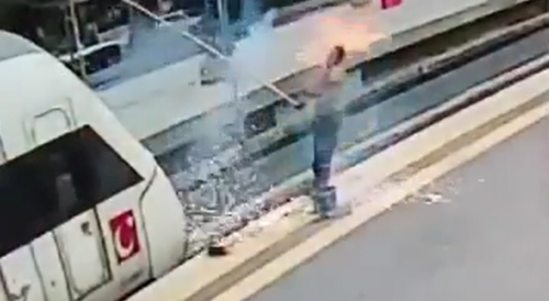 Train Cleaner Gets Zapped