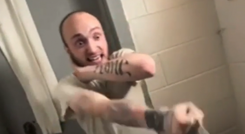 Inmate Smoking that Dirty Shit, Gets Wild