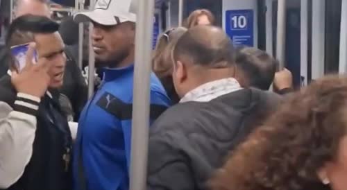 Immigrant gang fight in the metro of madrid