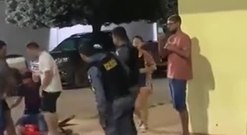 Brazilian police shoot aggressive person(repost)