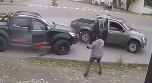 Man Sitting in His Truck Gets Riddled With Bullets