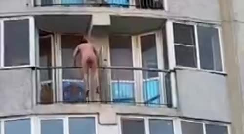 Naked Lover Escapes Betrayed Husband