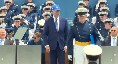 President Biden falls at Air Force Academy graduation