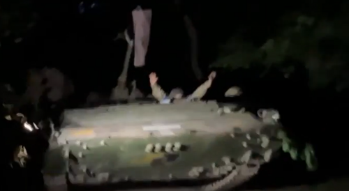 An entire platoon of ukranian counter offensive fighters surrenderes to Russian Forces