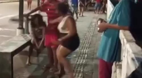 Drunk Girl Gets into a Fight She Can't Win