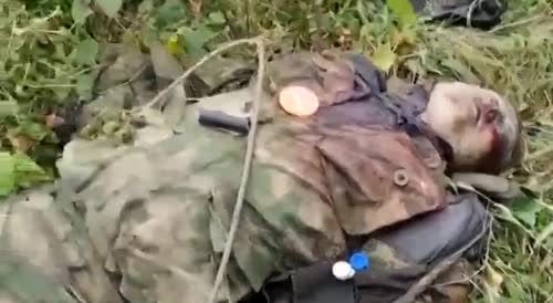 Defomposing invader found by Ukrainian troops